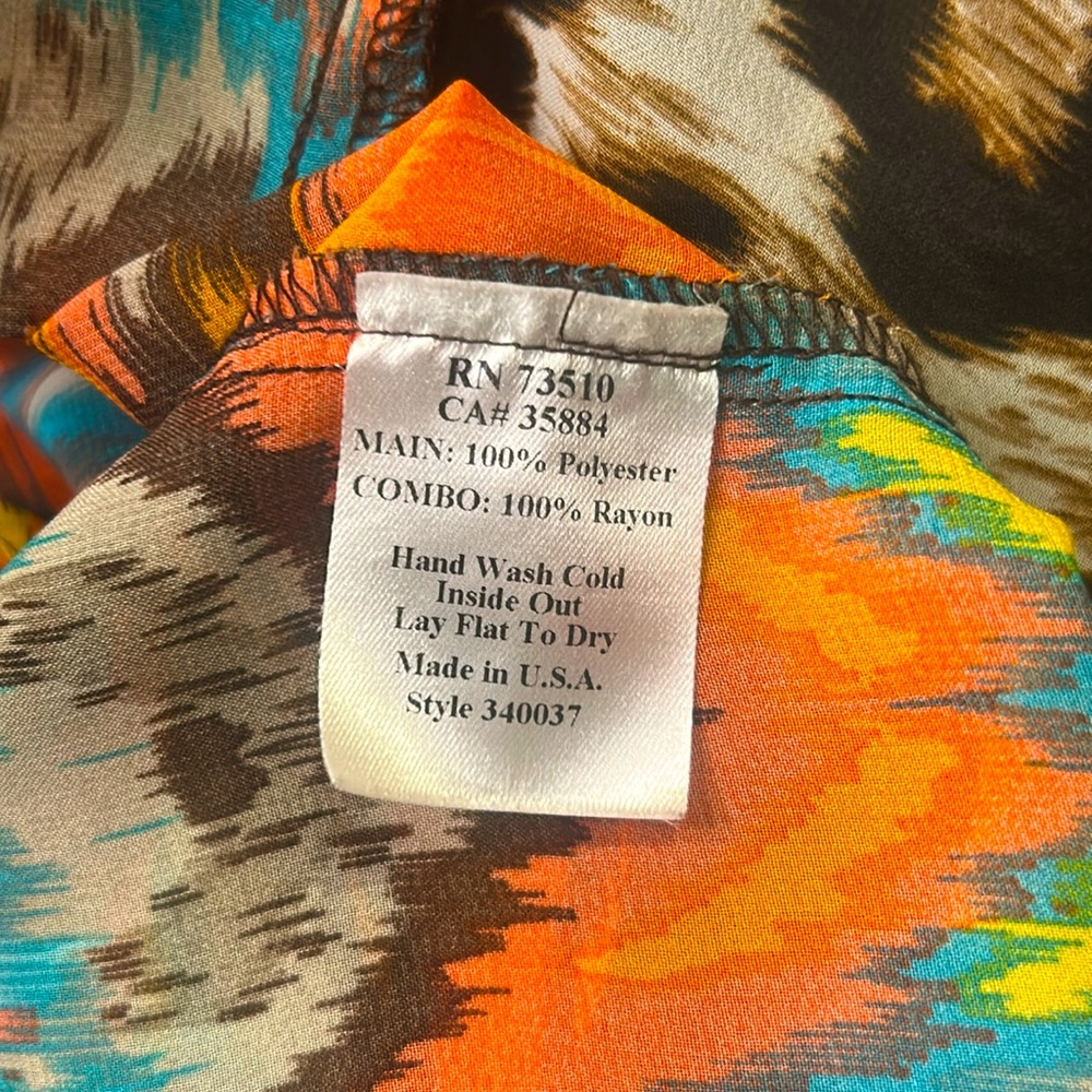 Ivy Jane Leopard Print Chiffon Dress Cover-up Sheer Bohemian Colorful Size Small - Picture 14 of 16